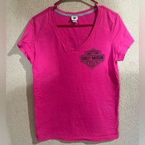 Pink Harley, Davidson T-shirt, size medium